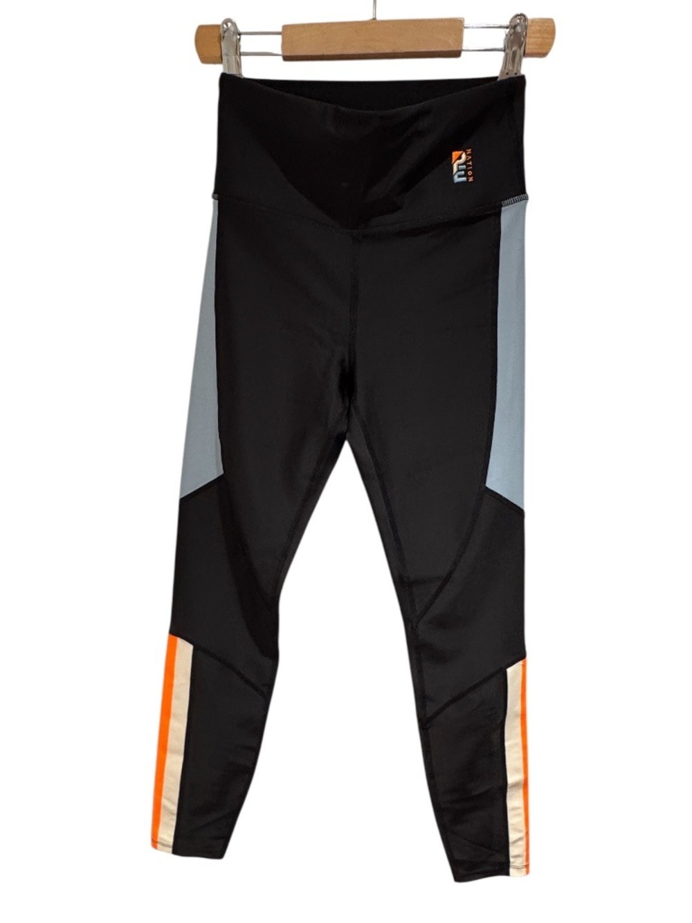 PE NATION black orange blue athletic leggings - size xs